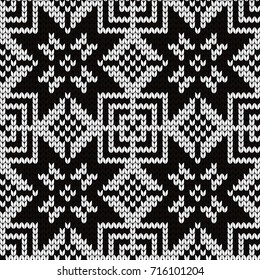 Knitted Norwegian seamless pattern
