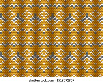 Knitted ornament. Vector seamless pattern