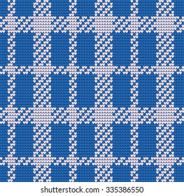 knitted pattern in a cage