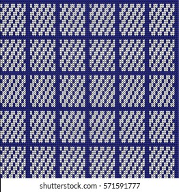 knitted pattern in a cage