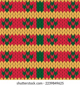 Knitted Pattern, Christmas red, yellow and green colorful outfit in seamless pattern, fabric, nordic fabric, fabric pattern, cloth