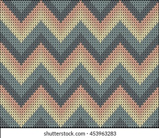 Knitted Pattern Colorful Broken Line Ornament