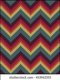 Knitted Pattern Colorful Broken Line Ornament