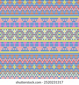 Patrón de punto. Patrón sin fisuras del bordado en fondo. Diseño para textura de moda, tela, ropa, envoltura e impresión.