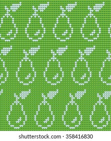 knitted pattern with fruits