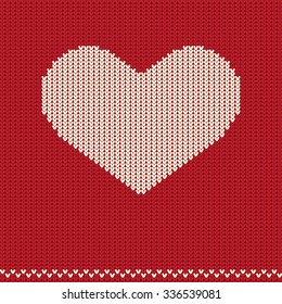 Knitted Pattern With Heart