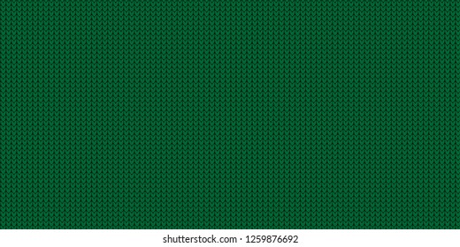 Knitted Pattern - Jumper Design With Copy Space - Green Vector Illustration