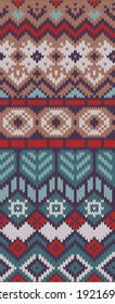 Knitted pattern. Knitted ornament. Ethnic pattern