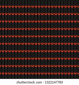 knitted pattern. Seamless Vector pattern. knitted graphic design. - Vector