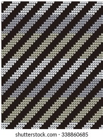 knitted pattern in a strip