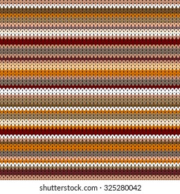 Knitted pattern with strips
