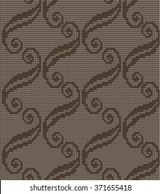 knitted pattern with swirls