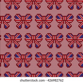 knitted pattern with UK flag