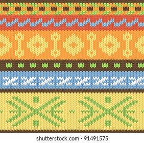 knitted pattern vector