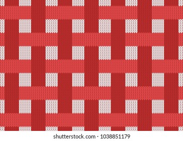 Knitted Pattern. Vector Background