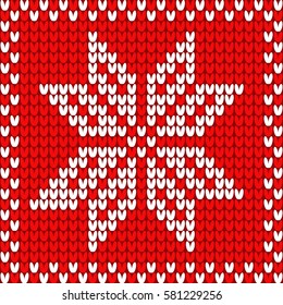 Knitted pattern. Vector background
