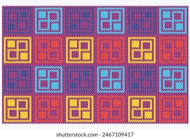 knitted pattern vector Seamless illustrations, backgrounds, used for decoration.