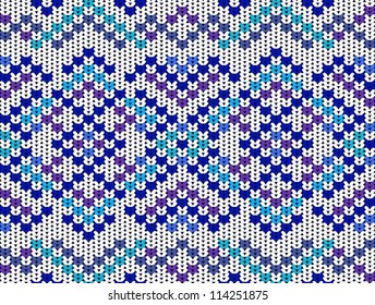 Knitted pattern, vector seamless texture