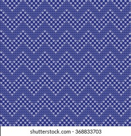 knitted pattern zigzag