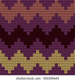 knitted pattern zigzag