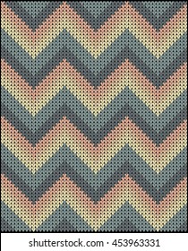 Knitted Patterns Colorful Broken Line Ornament