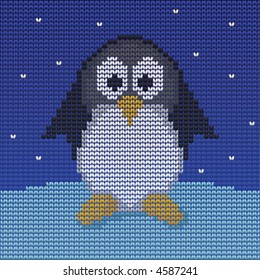 Knitted Penguin Design