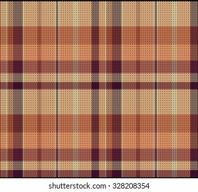 Knitted Plaid Tartan Pattern