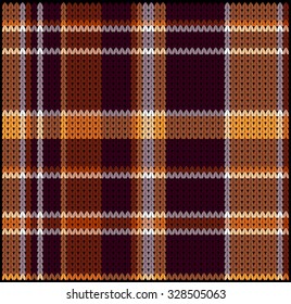 Knitted Plaid Tartan Pattern