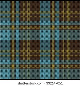 Knitted Plaid Tartan Pattern