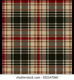 Knitted Plaid Tartan Pattern