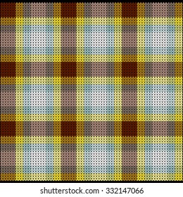 Knitted Plaid Tartan Pattern