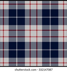 Knitted Plaid Tartan Pattern