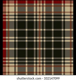 Knitted Plaid Tartan Pattern