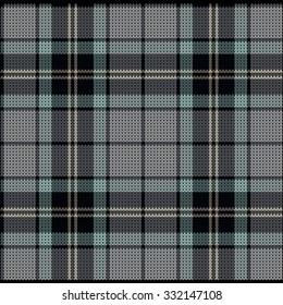 Knitted Plaid Tartan Pattern