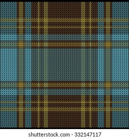 Knitted Plaid Tartan Pattern