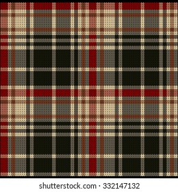 Knitted Plaid Tartan Pattern