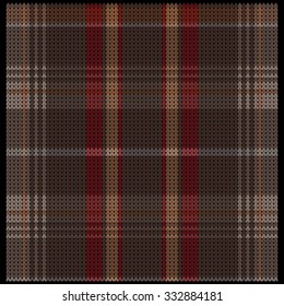 Knitted Plaid Tartan Pattern