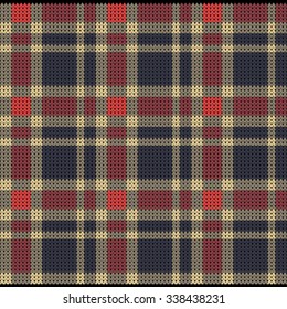 Knitted Plaid Tartan Pattern