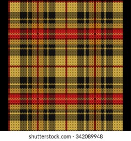 Knitted Plaid Tartan Pattern