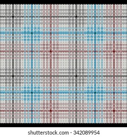 Knitted Plaid Tartan Pattern