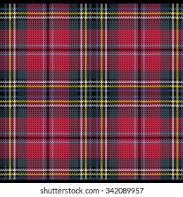 Knitted Plaid Tartan Pattern