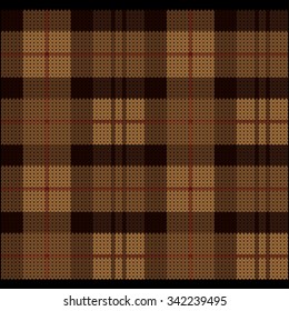 Knitted Plaid Tartan Pattern