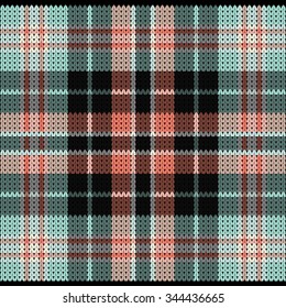 Knitted Plaid Tartan Pattern 