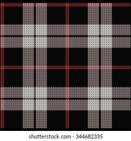 Knitted Plaid Tartan Pattern 