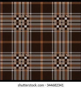 Knitted Plaid Tartan Pattern