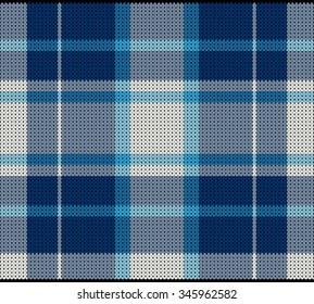 Knitted Plaid Tartan Pattern 