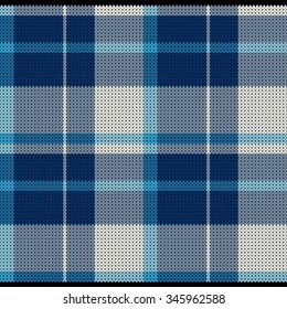 Knitted Plaid Tartan Pattern