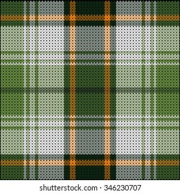 Knitted Plaid Tartan Pattern 