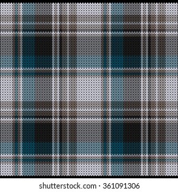 Knitted Plaid Tartan Pattern