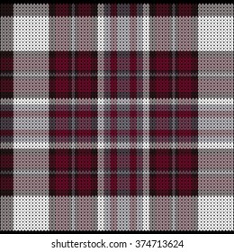 Knitted Plaid Tartan Pattern